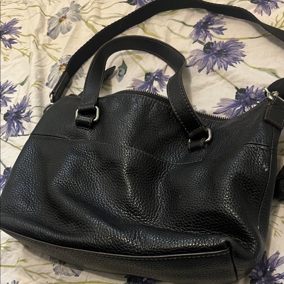 Black Leather Shoulder Bag by fossil - Picture 3 of 4